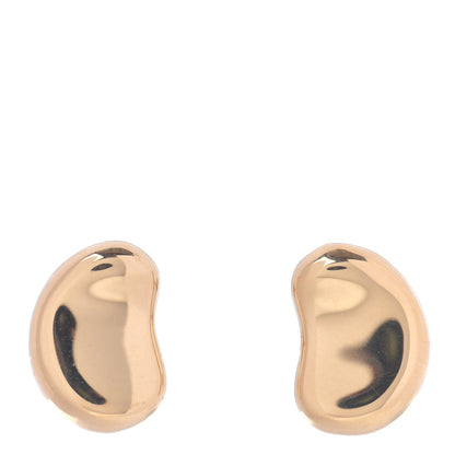 Tiffany 18K Yellow Gold 12mm Elsa Peretti Bean Earrings 1 of 4