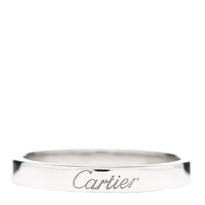 Cartier Platinum 3mm C De Wedding Band Ring 59 8.75 1 of 4