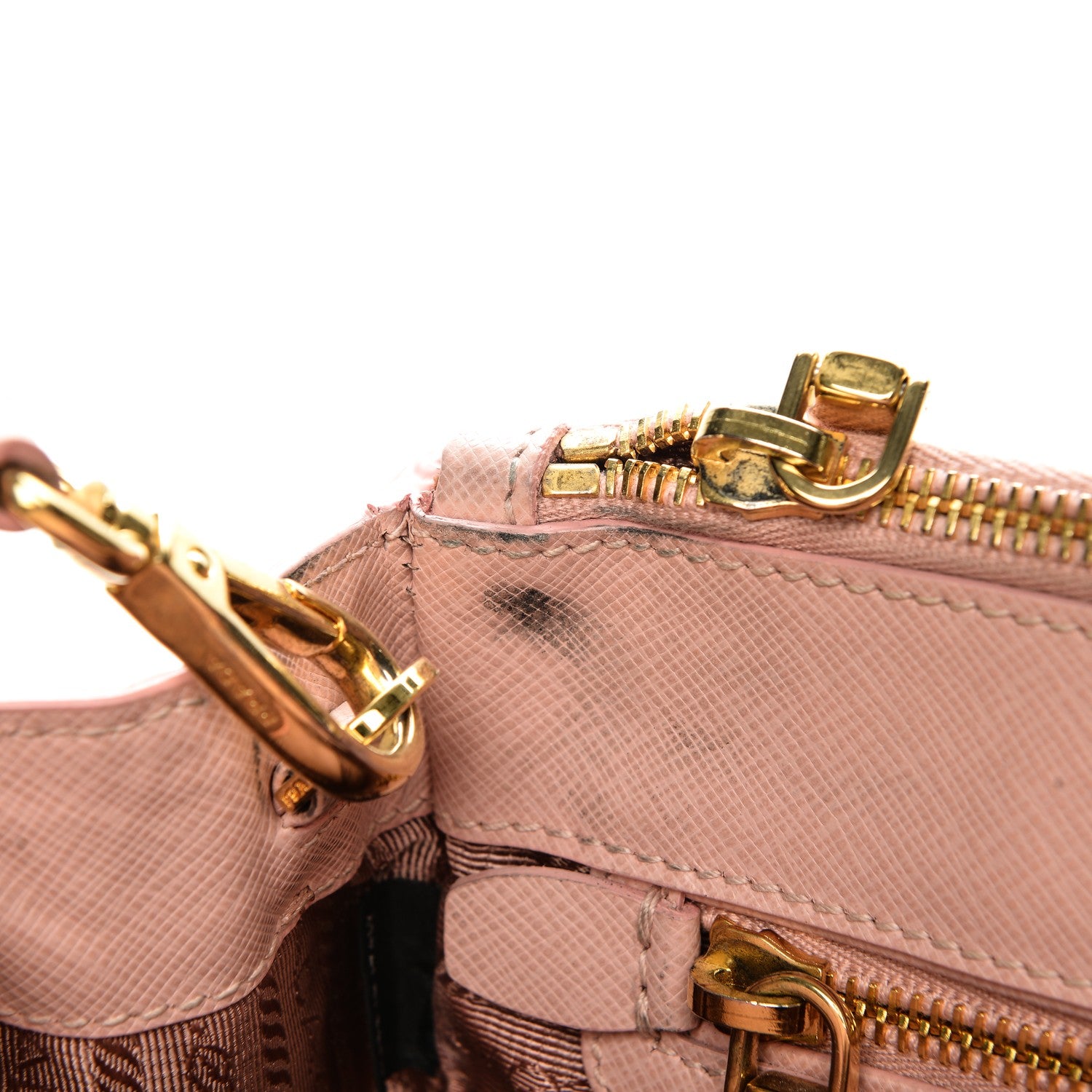 Prada Saffiano Lux Mini Double Zip Tote Orchidea 7 of 8