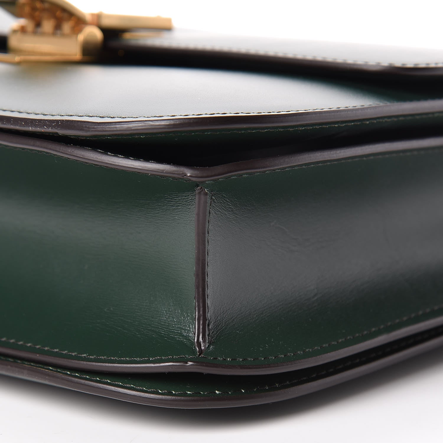 Celine Box Calfskin Classic Box Medium Flap Bag Dark Green 10 of 11
