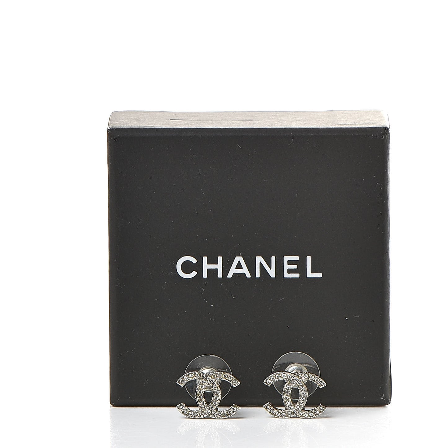 Crystal CC Earrings Silver