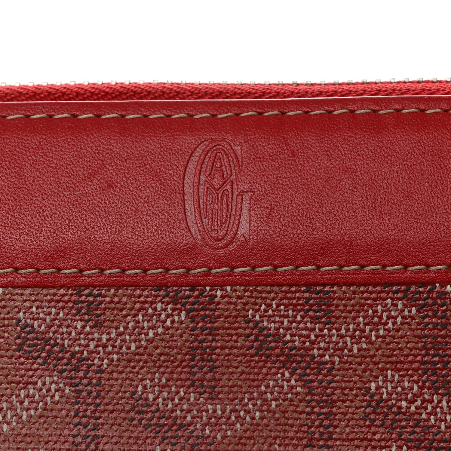 Goyard Goyardine Matignon Zip Around GM Wallet Red 6 of 9