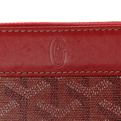 Goyard Goyardine Matignon Zip Around GM Wallet Red 6 of 9