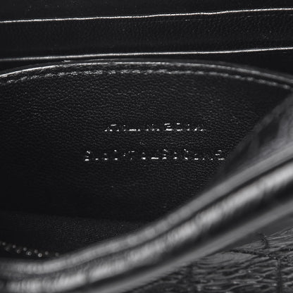 Saint Laurent Calfskin Crocodile Embossed Small Classic Monogram Camera Bag Black 9 of 9
