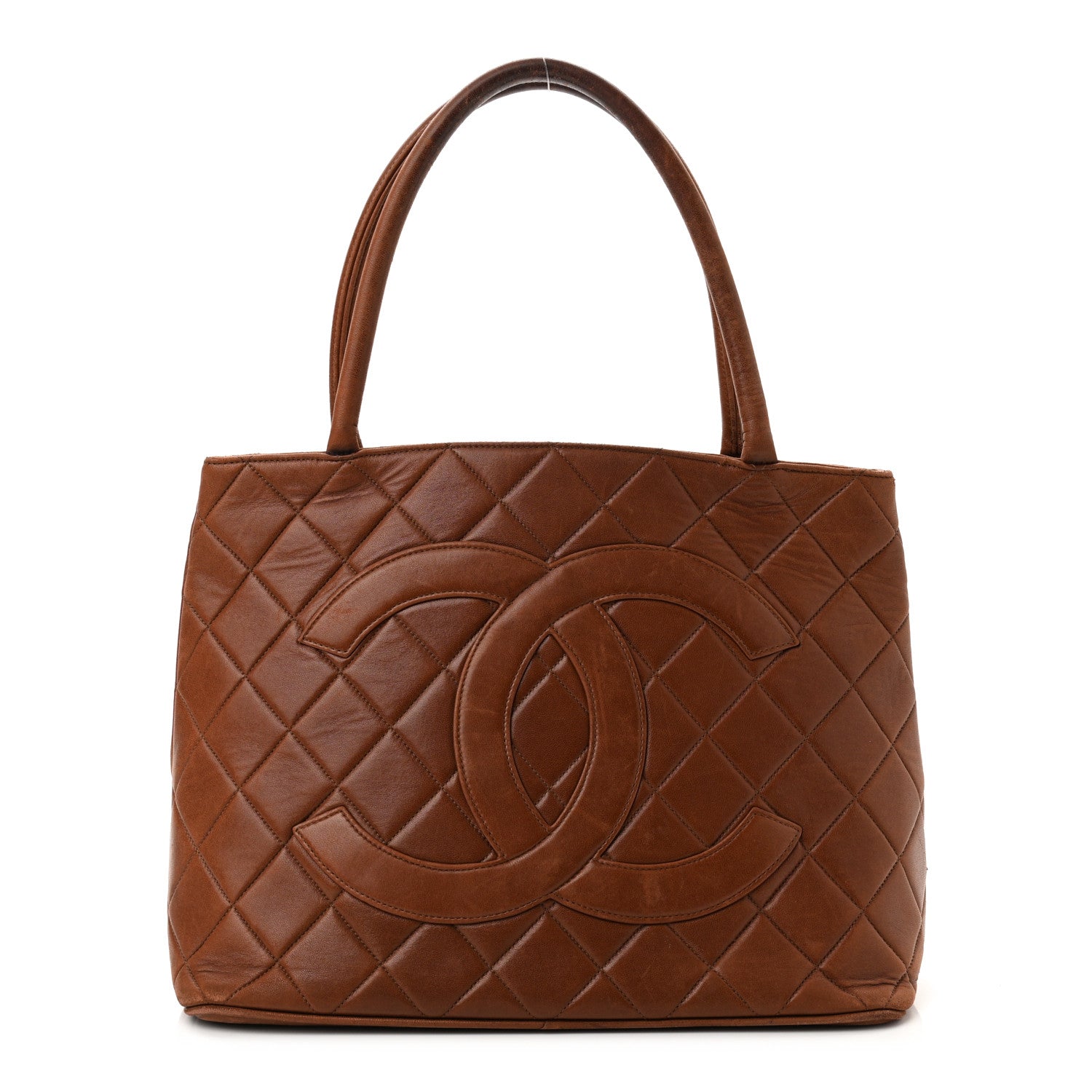Chanel Lambskin Quilted Medallion Tote Brown 1 of 13