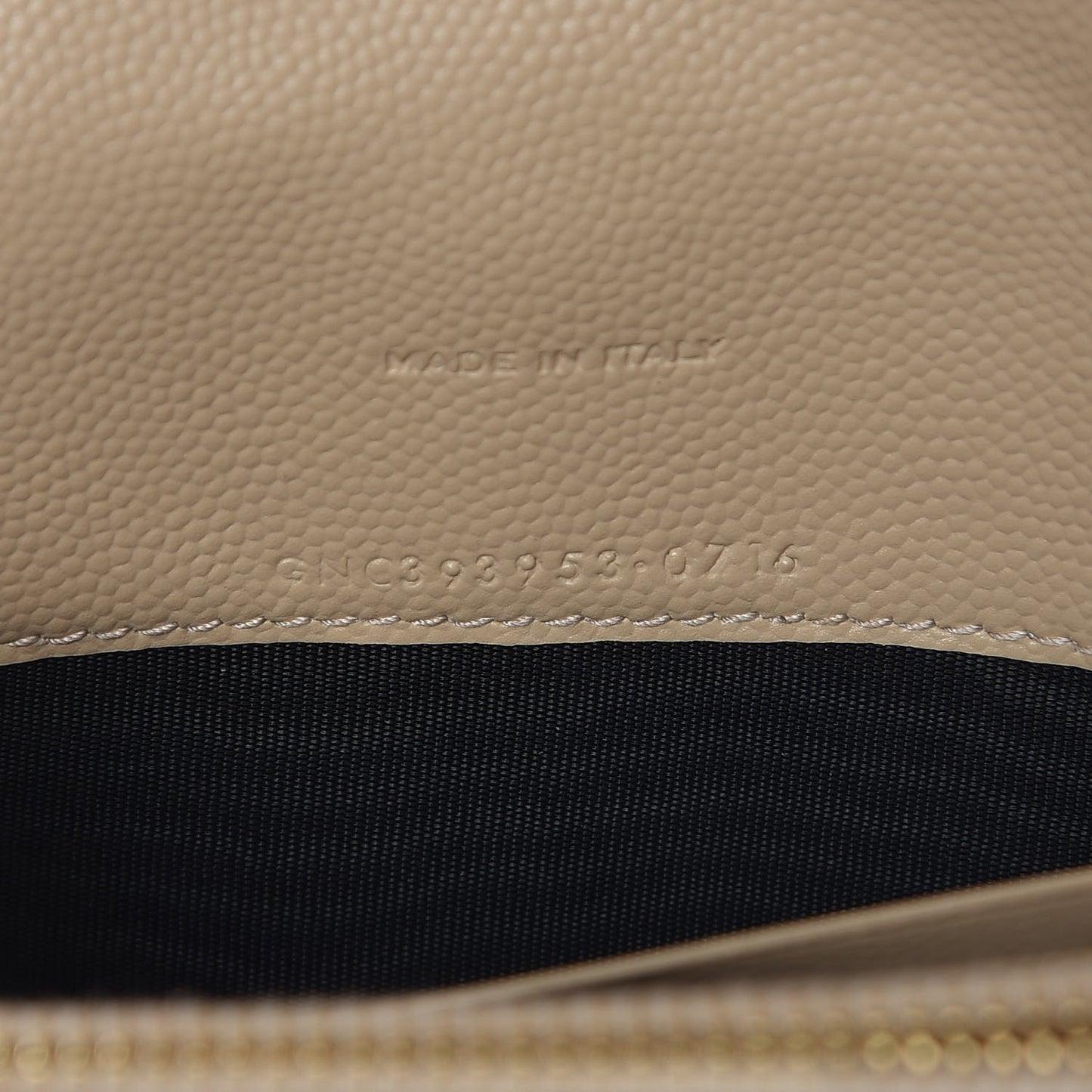 Grain De Poudre Matelasse Chevron Monogram Envelope Chain Wallet Nude Powder