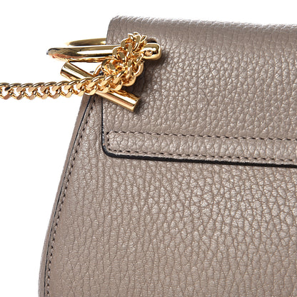 Chloe Grained Lambskin Mini Drew Shoulder Bag Motty Grey 8 of 10