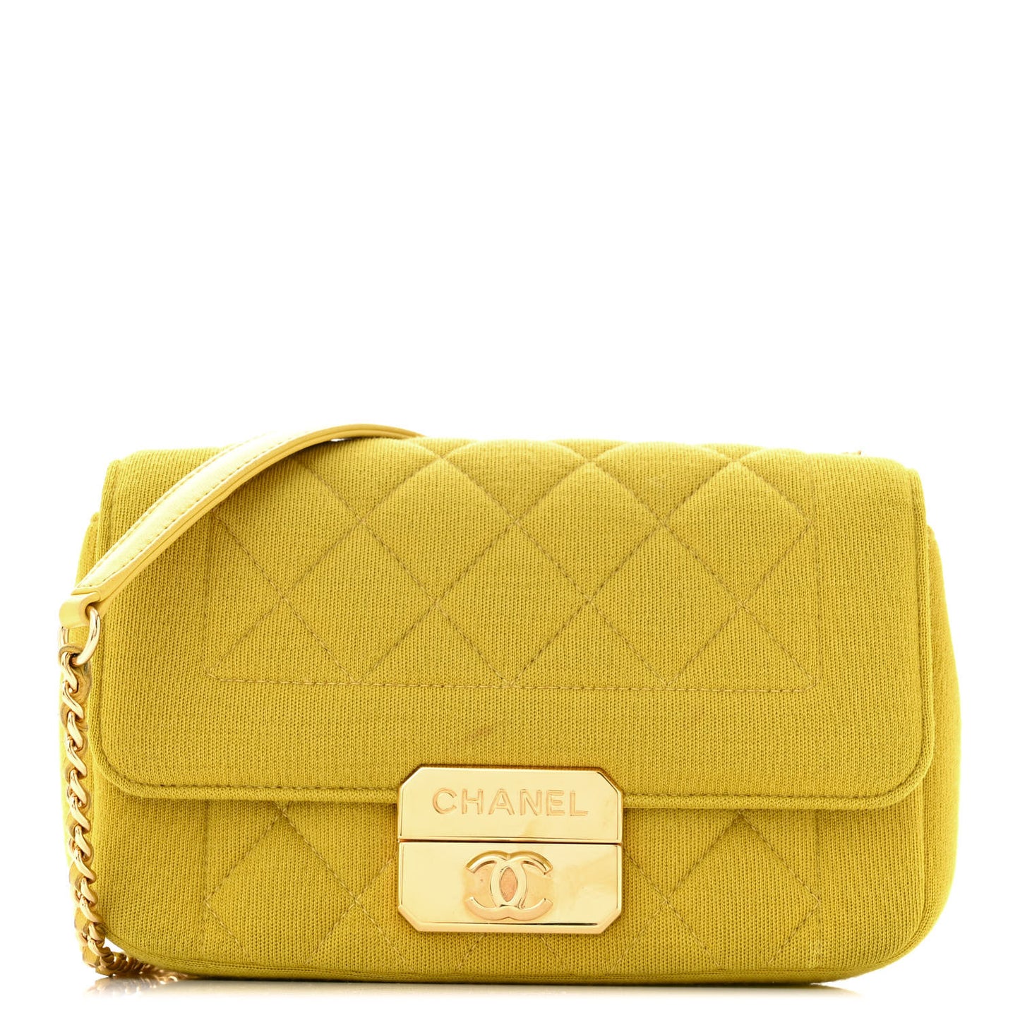 Jersey Quilted Mini Chic With Me Flap Yellow