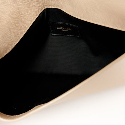 Saint Laurent Grain De Poudre Uptown Pouch Dark Beige 5 of 8