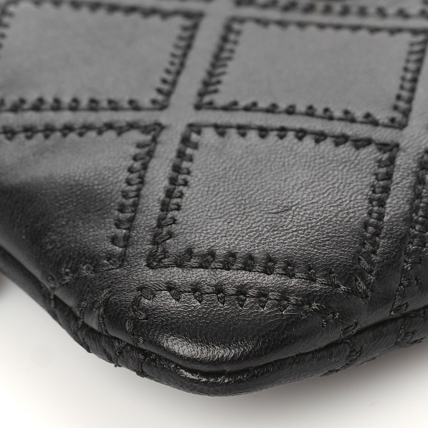 Chanel Lambskin Stitched Small Cosmetic Case Black 8 of 9