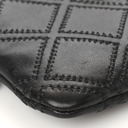 Chanel Lambskin Stitched Small Cosmetic Case Black 8 of 9