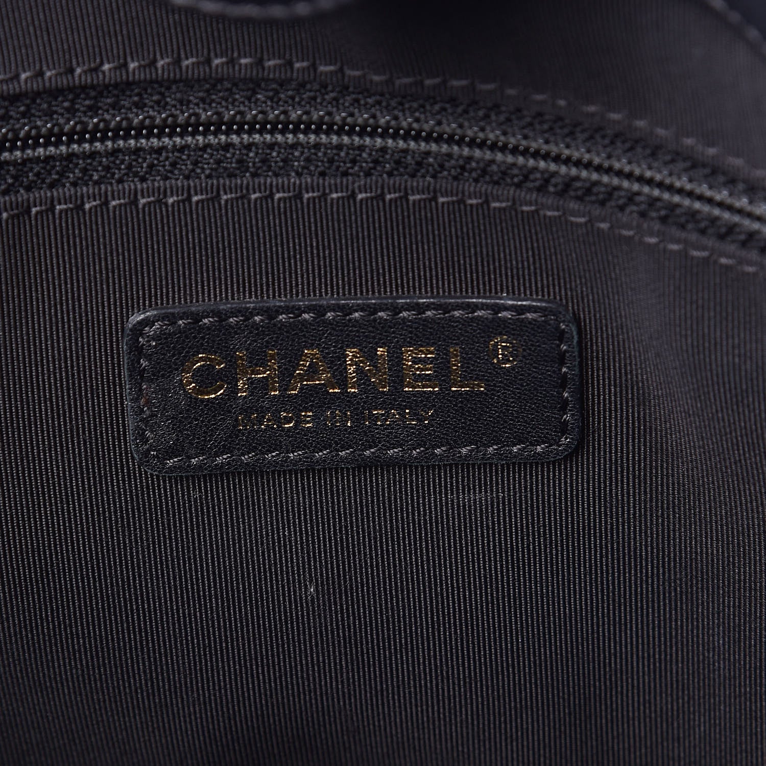 Chanel Lambskin Quilted Boy Shopping Tote Black 6 of 14