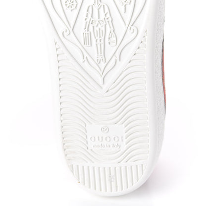 Gucci GG Supreme Monogram Strawberry Web Womens Ace Sneakers 35 Beige Multicolor Red Green 8 of 10