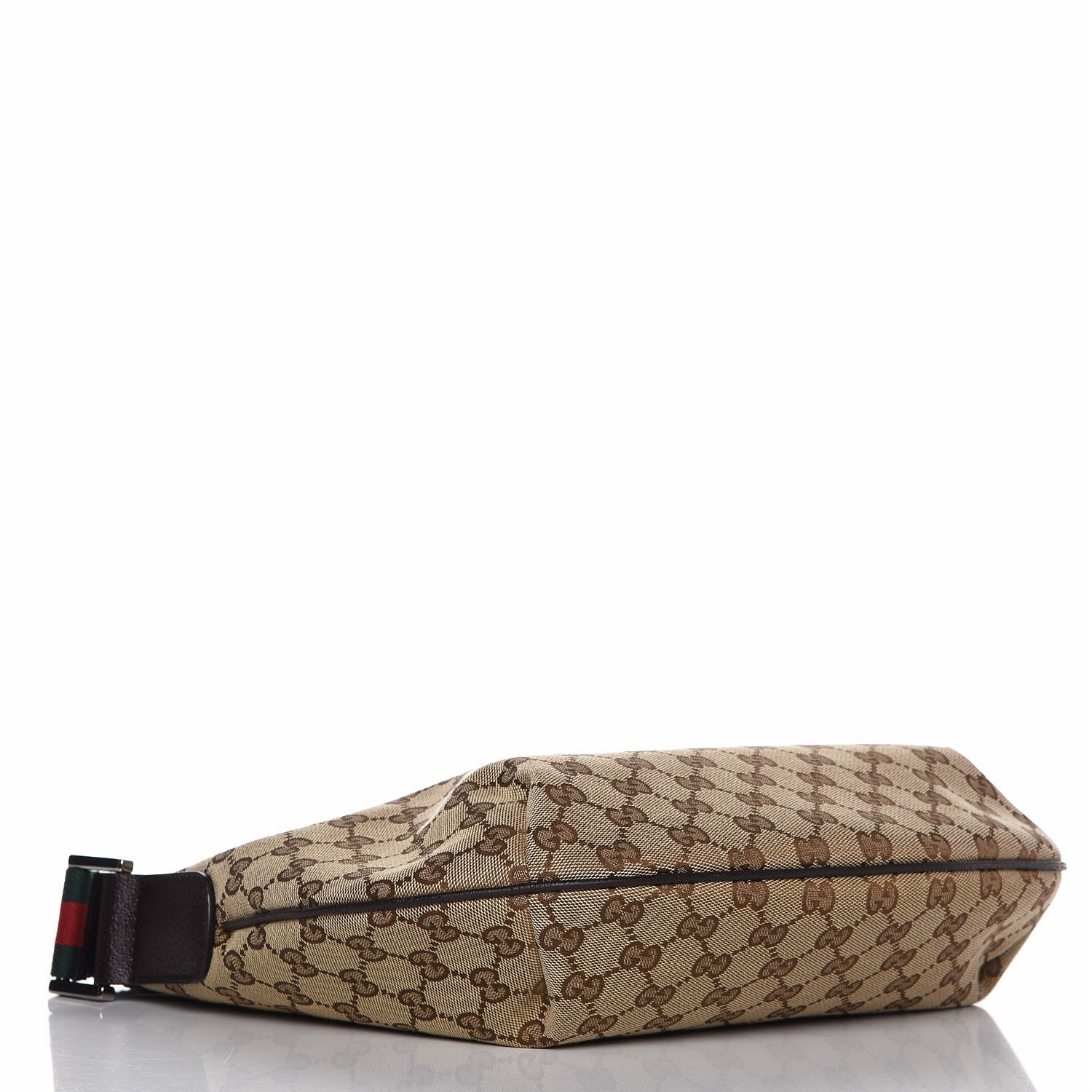 Gucci Monogram Web Medium Half Moon Hobo Dark Brown 4 of 7