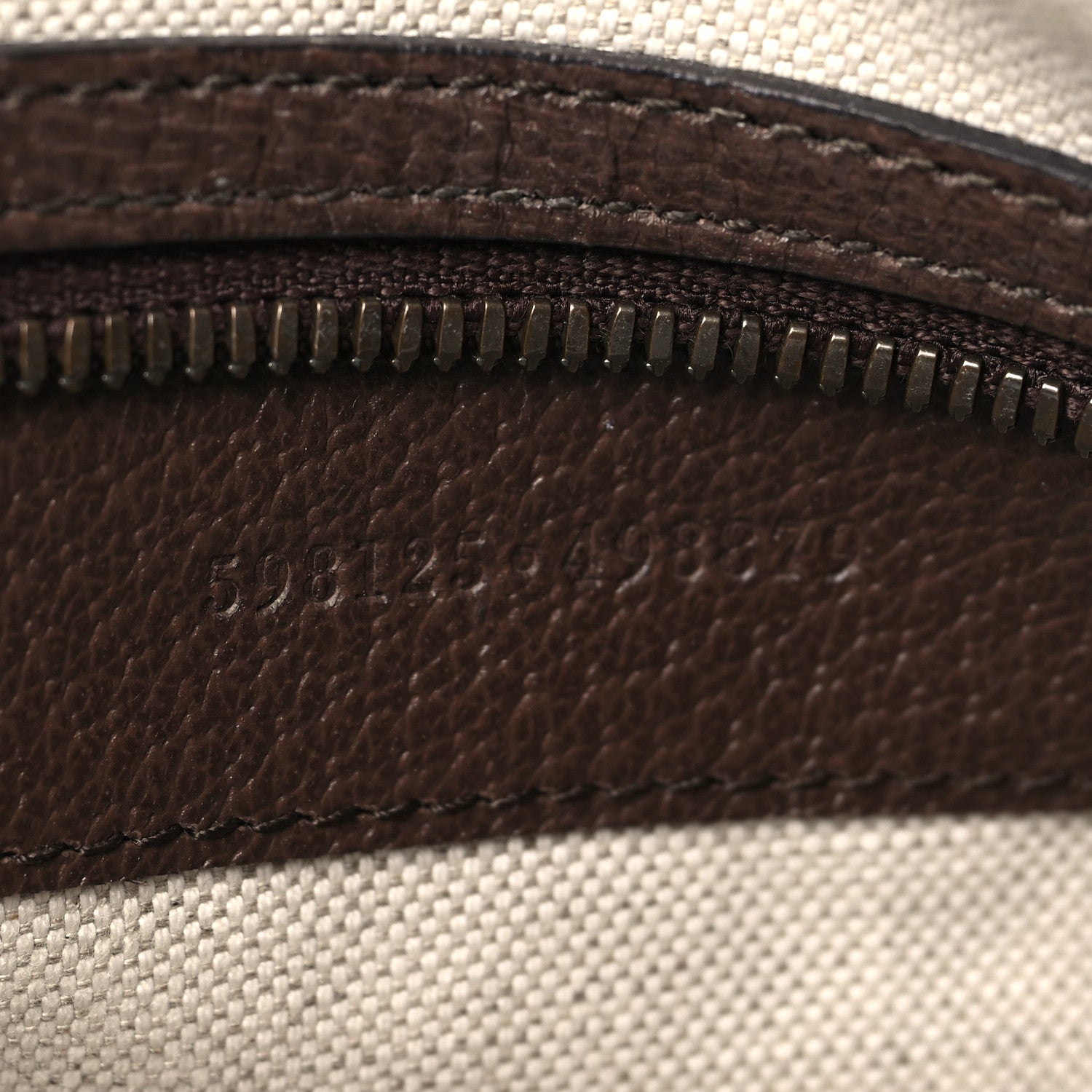 Gucci GG Supreme Monogram Textured Dollar Calfskin Web Small Ophidia Half Moon Hobo Beige Ebony New Acero 7 of 9