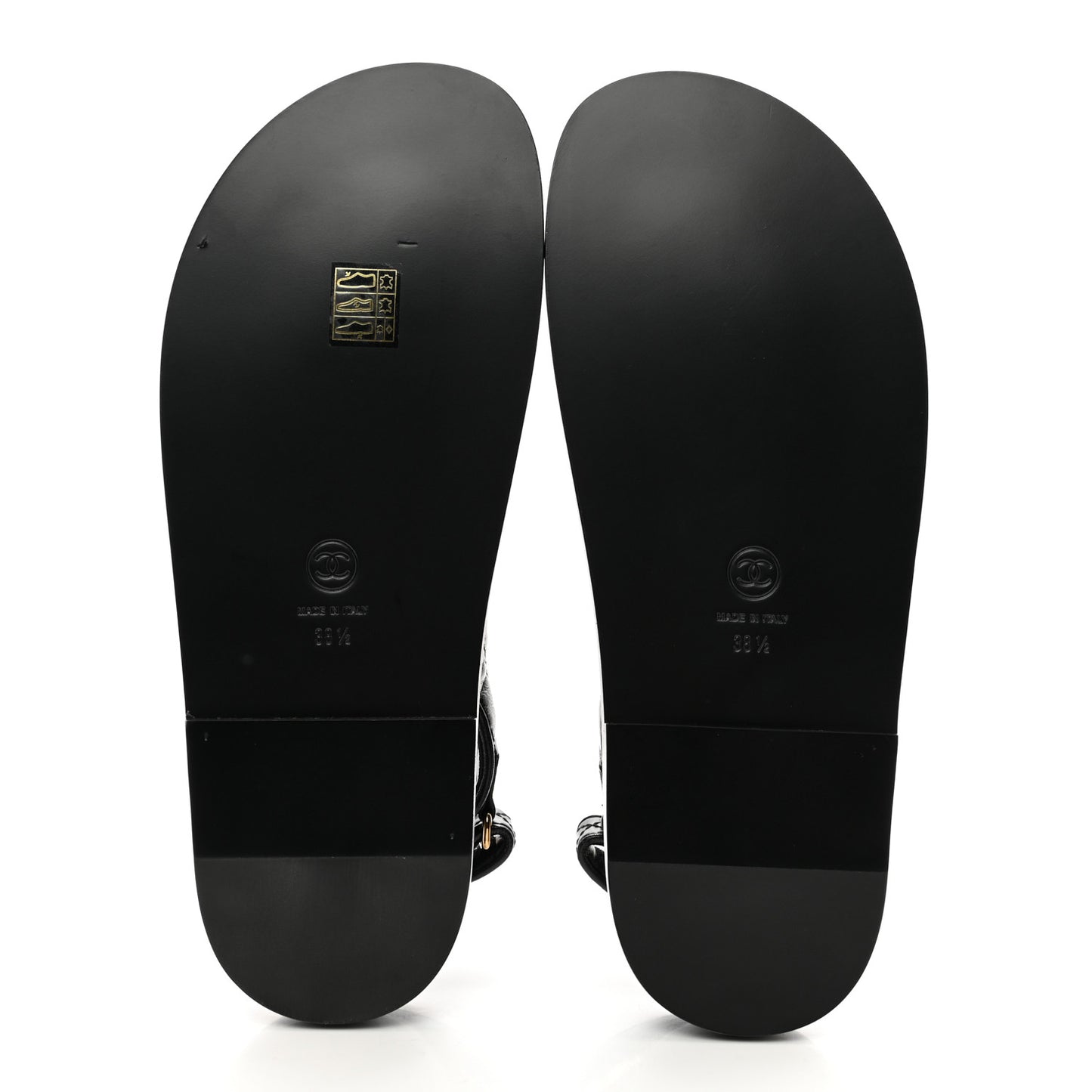 Lambskin Velcro Dad Sandals 38.5 Black