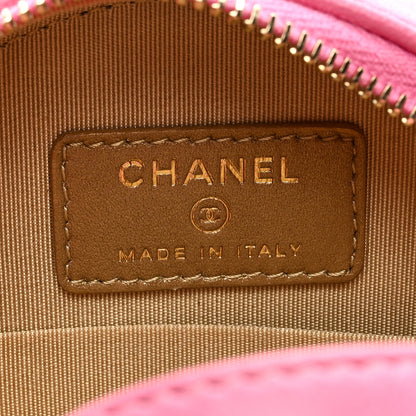 Chanel Lambskin Quilted Round Pearl Crush Clutch With Chain Pink 6 of 8