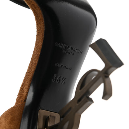 Saint Laurent Suede Calfskin Opyum 110 Sandals 36.5 Cachemere Gold 6 of 11