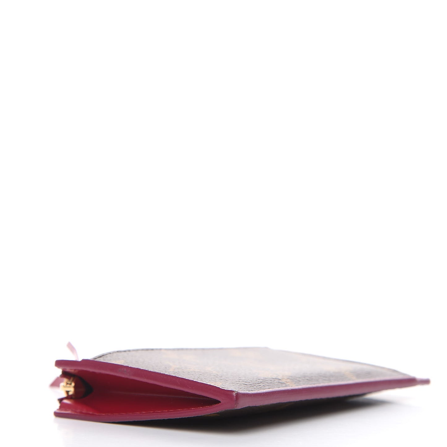 Monogram Zipped Card Holder Fuchsia