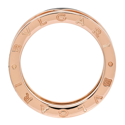 Bulgari 18K Rose Gold Black Ceramic B.Zero1 Rock Two-Band Ring 58 8.25 4 of 7