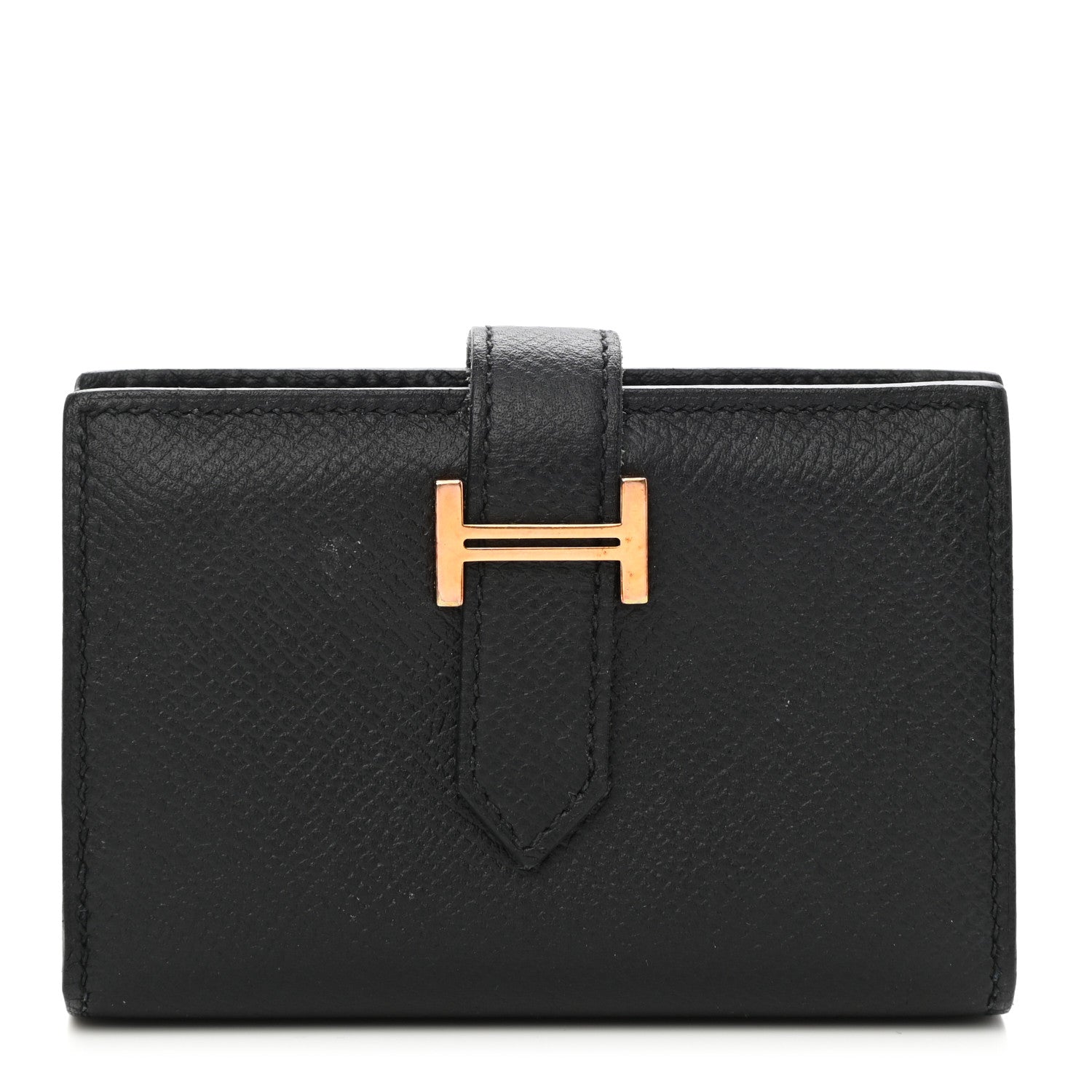 Hermes Epsom Mini Bearn Wallet Black 1 of 8