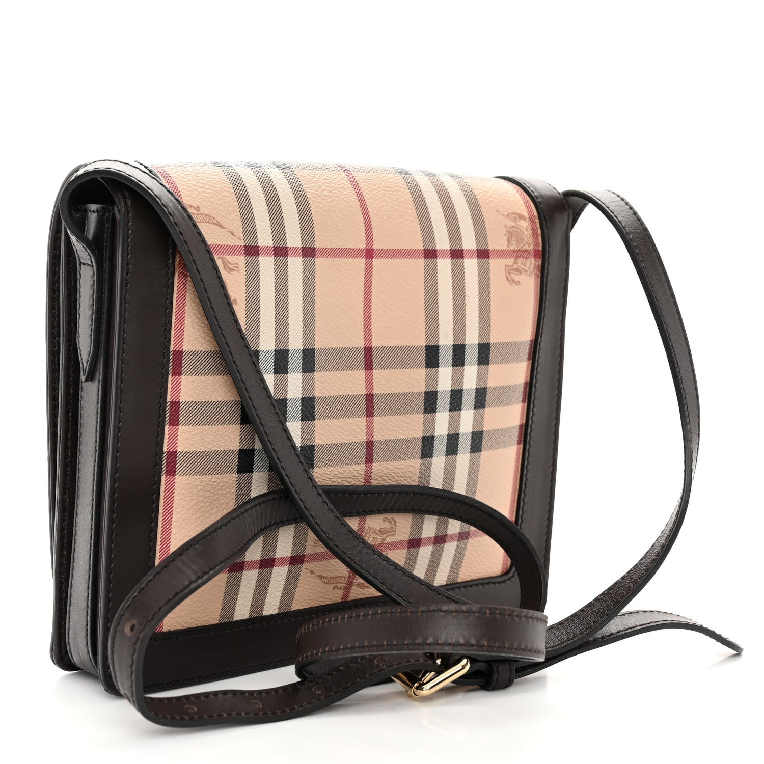Burberry Haymarket Check Paisley Crossbody Brown 3 of 10