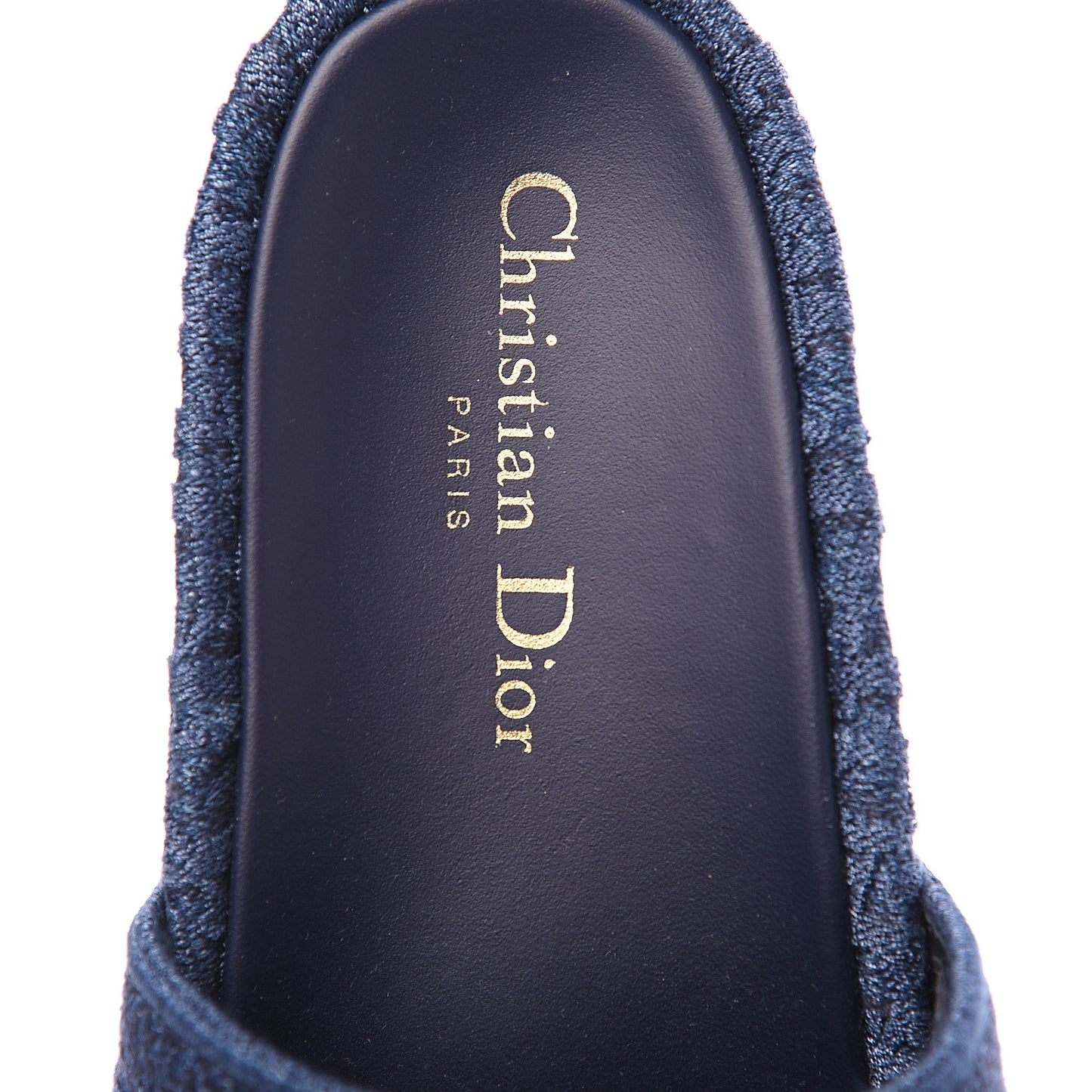 Oblique Denim D-Way Platform Sandal 36 Blue