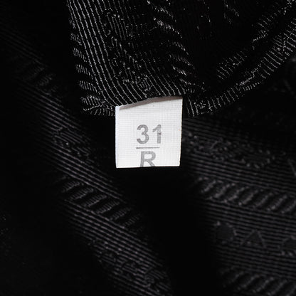 Prada Saffiano Bi-Color Duffle Bag Ottanio Black 8 of 8