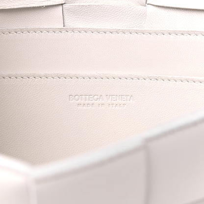 Bottega Veneta Lambskin Maxi Intrecciato Small Cassette Crossbody Bag White 5 of 7