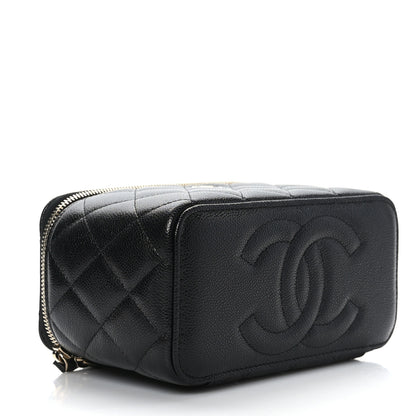Chanel Caviar Quilted Small Vanity Case With Chain Black 4 of 10