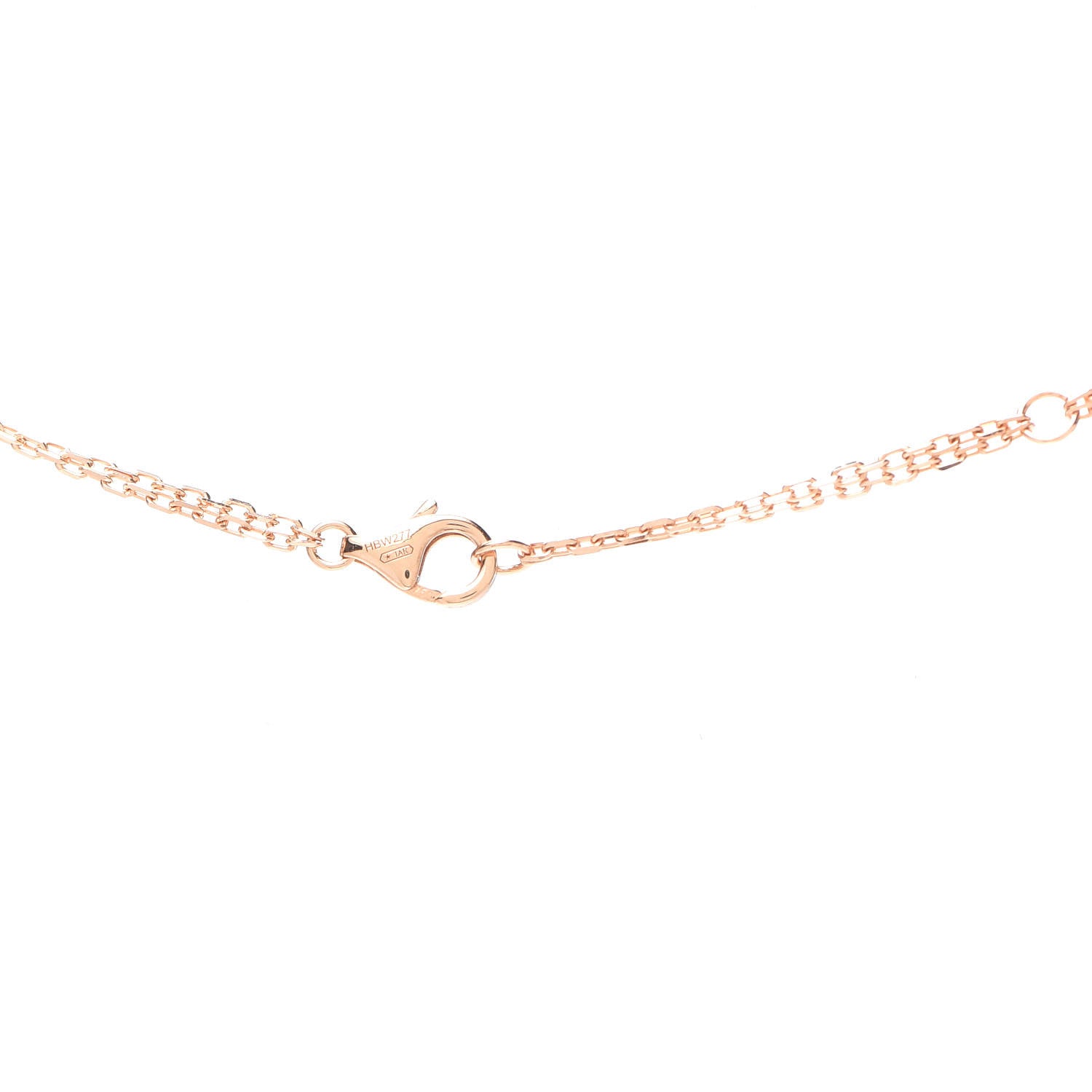 Cartier 18K Pink Gold 2 Diamond LOVE Necklace 5 of 7