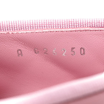 Chanel Lambskin Quilted CC Cap Toe Ballerina Flats 37.5 Pink Black 7 of 8