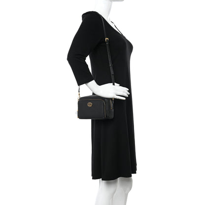 Christian Dior Grained Calfskin Caro Double Pouch Black 3 of 9