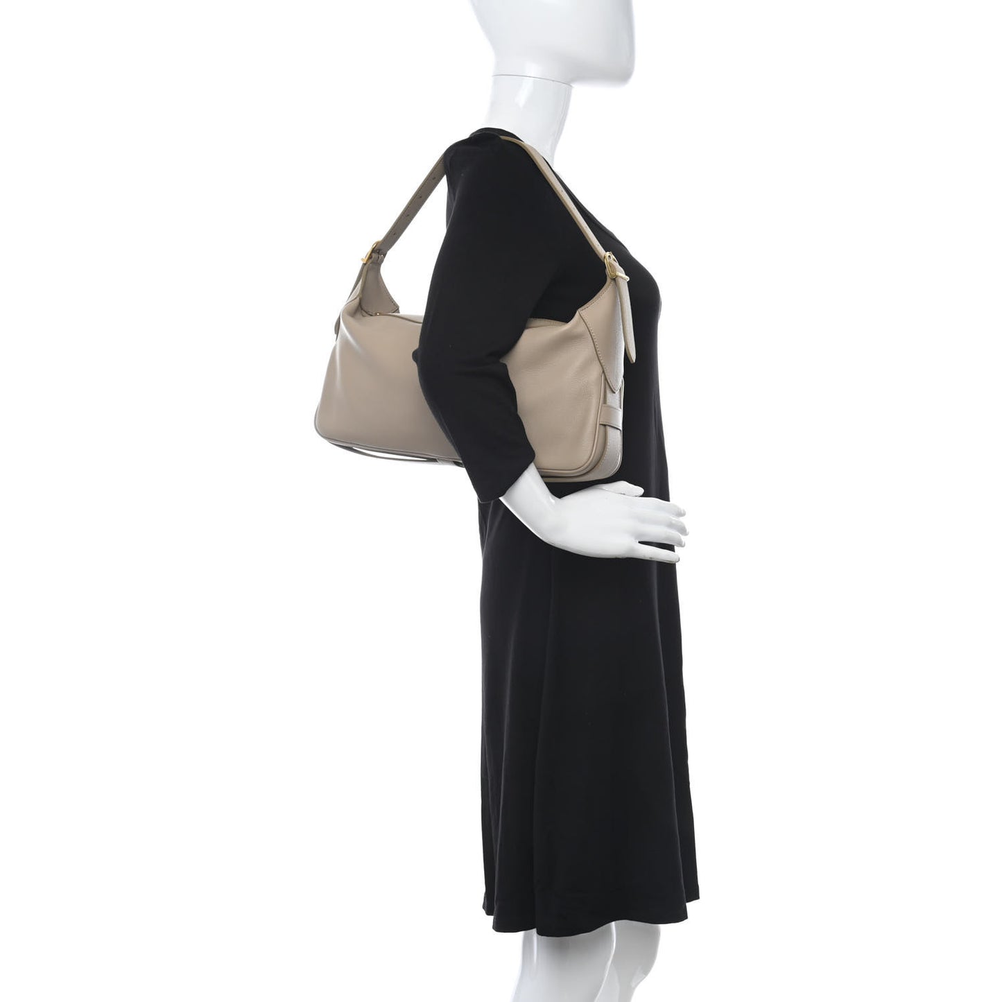Supple Calfskin Medium Romy Shoulder Bag Safari