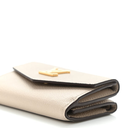 Louis Vuitton Calfskin Lockmini Wallet Greige 7 of 7