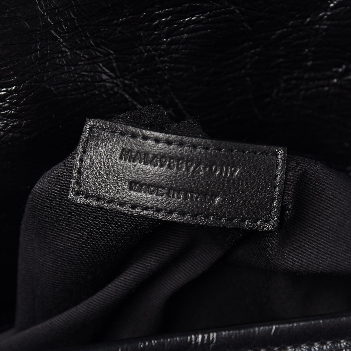 Crinkled Calfskin Matelasse Monogram Medium Niki Chain Satchel Black
