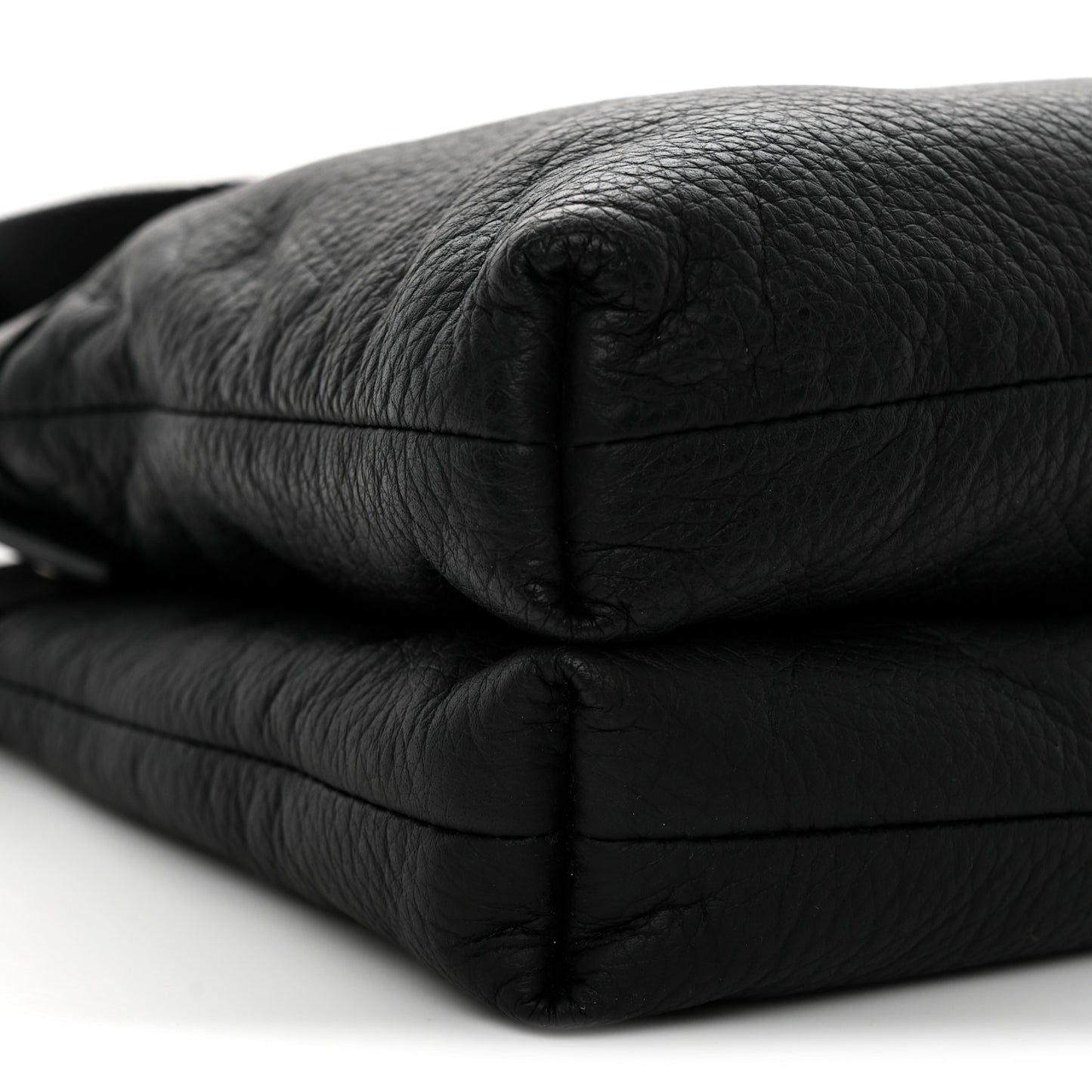 Grained Calfskin Duo Bag Black