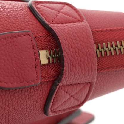 Celine Drummed Calfskin Micro Luggage Merlot 14 of 15