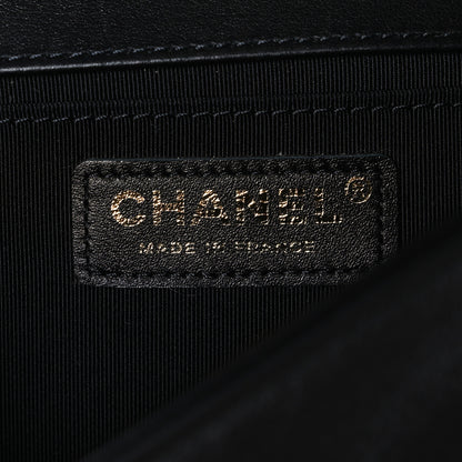 Chanel Calfskin Pearl Medium Chanel Pearls Boy Flap Black 6 of 11