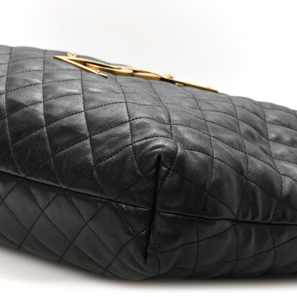 Saint Laurent Lambskin Quilted Maxi Icare Shopping Tote Black 9 of 9