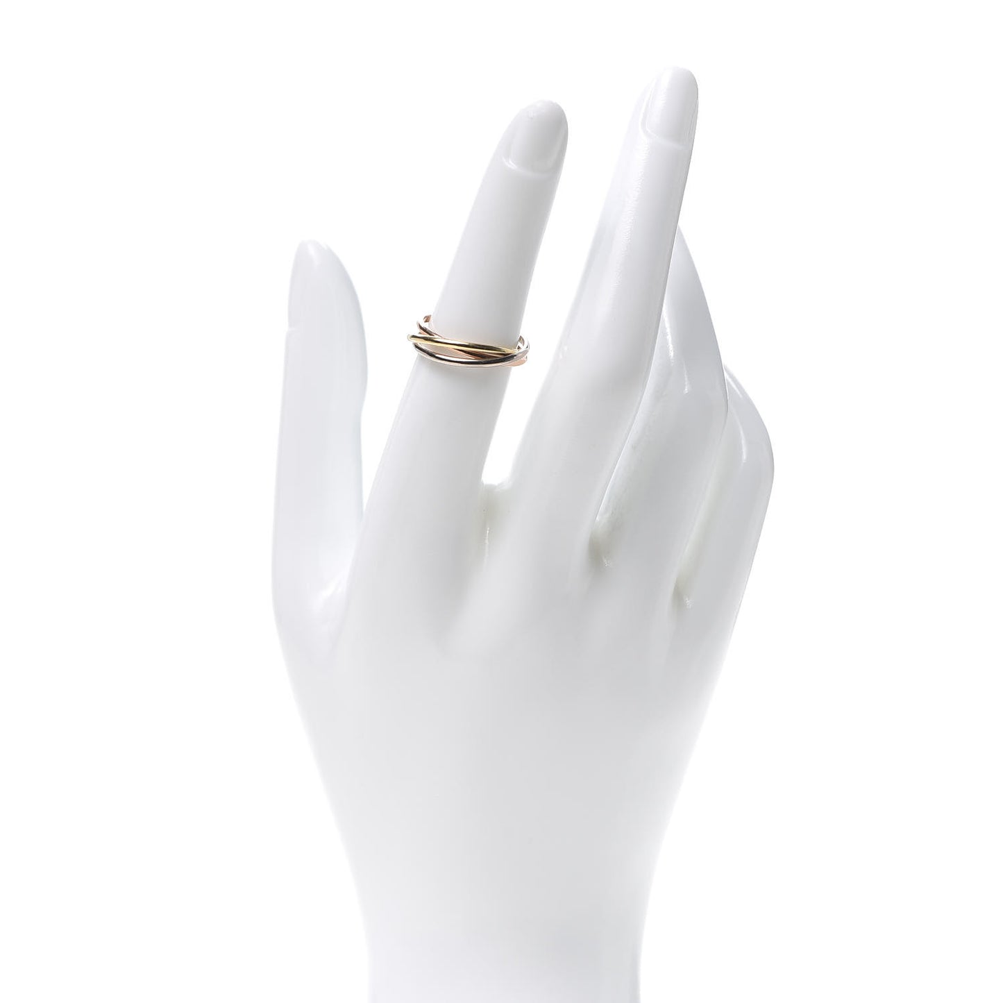 18K Pink Yellow White Gold Extra Small Trinity Ring 51 5.75