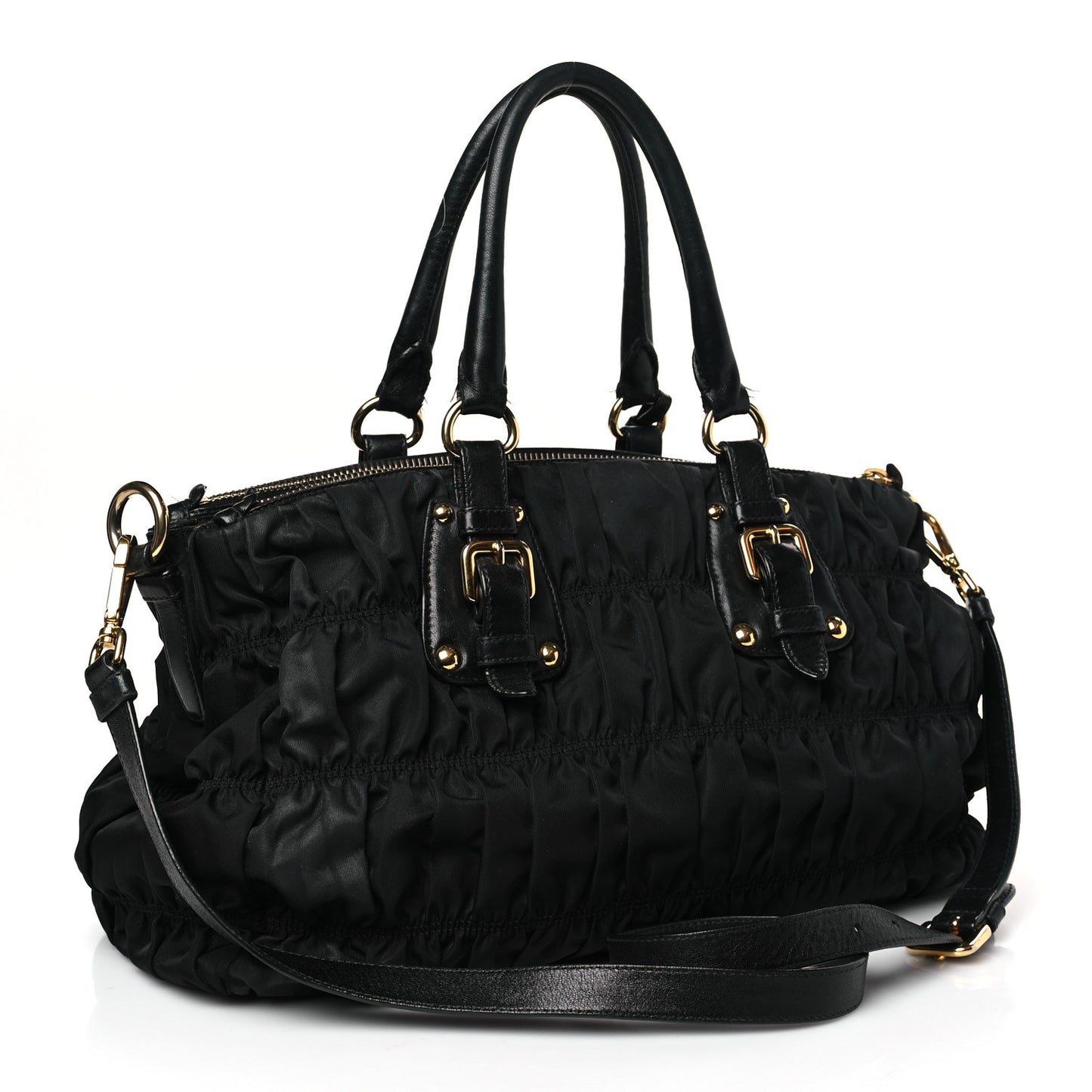 Tessuto Nylon Gaufre Tote Black