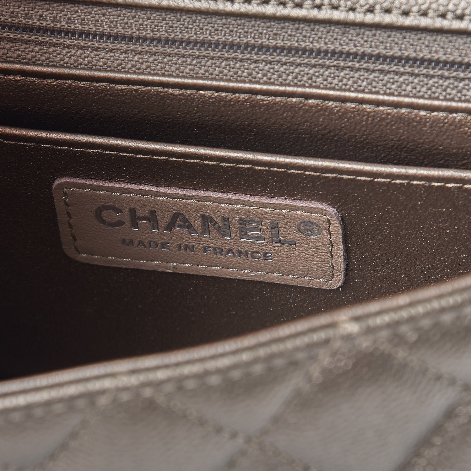 Chanel Iridescent Caviar Quilted Mini Rectangular Flap Bronze 6 of 8