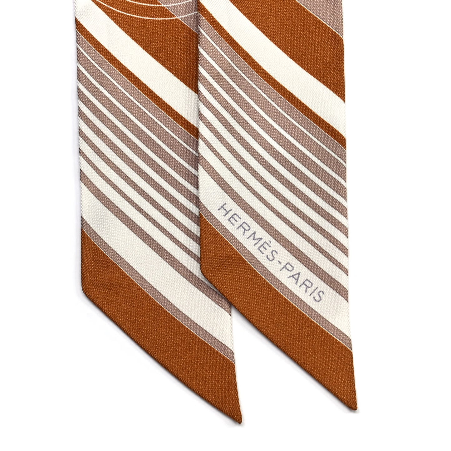 Silk Ex-Libris Twilly Beige White Caramel