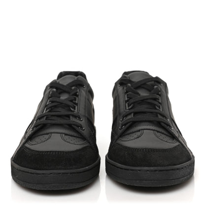 Christian Dior Calfskin Suede Logo Sneakers 38.5 Black 2 of 8