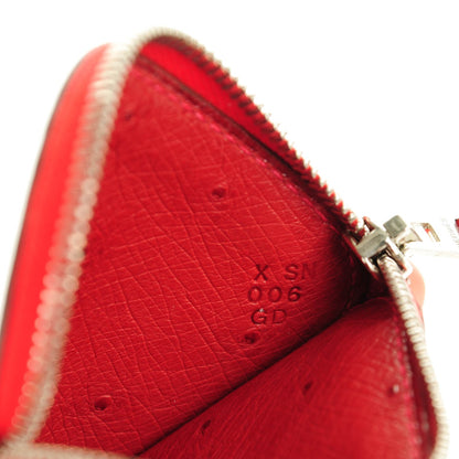 Hermes Ostrich Tutti Frutti Strawberry Coin Purse Charm Rouge Vif Canopee 8 of 8