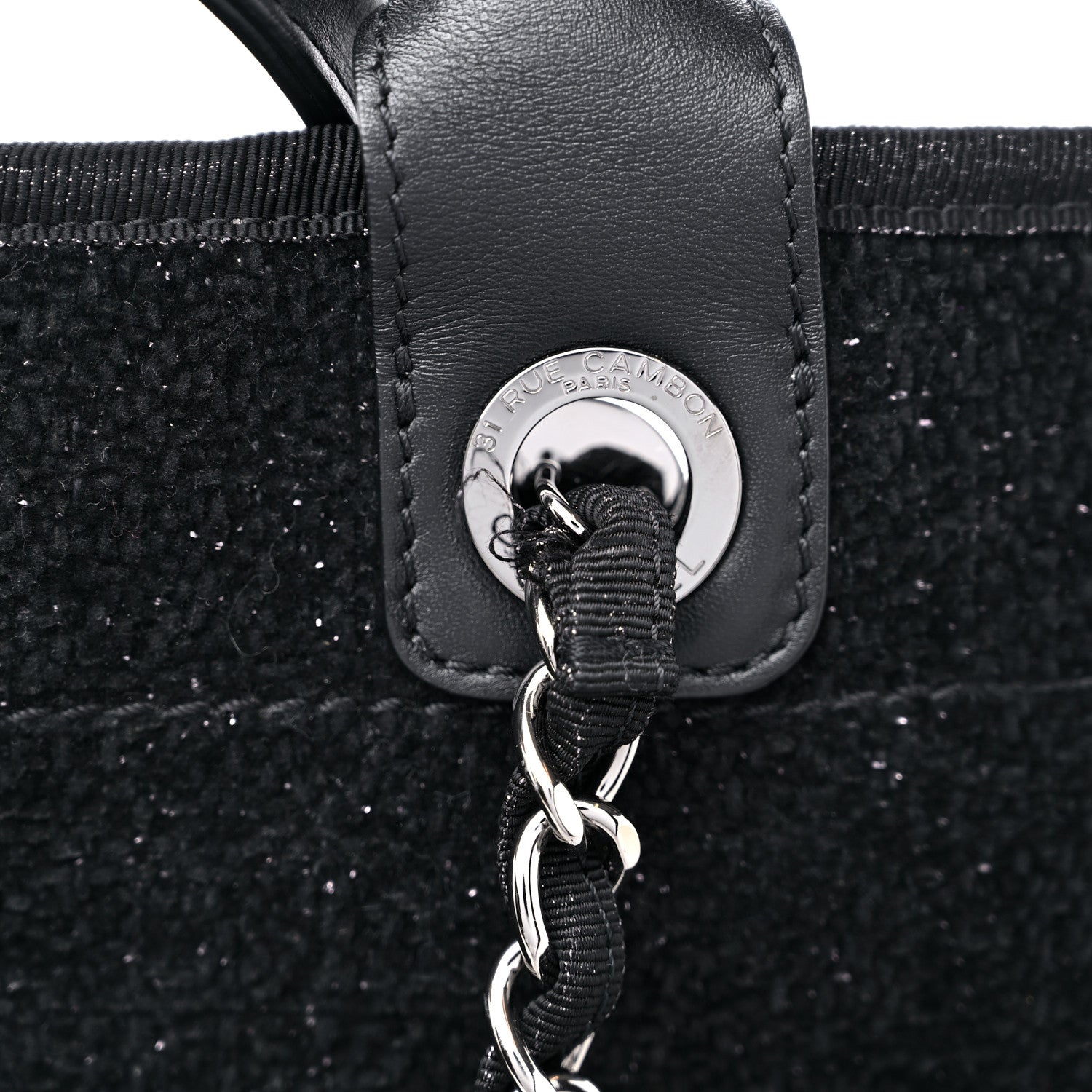 Chanel Lurex Boucle Medium Deauville Tote Black 10 of 10