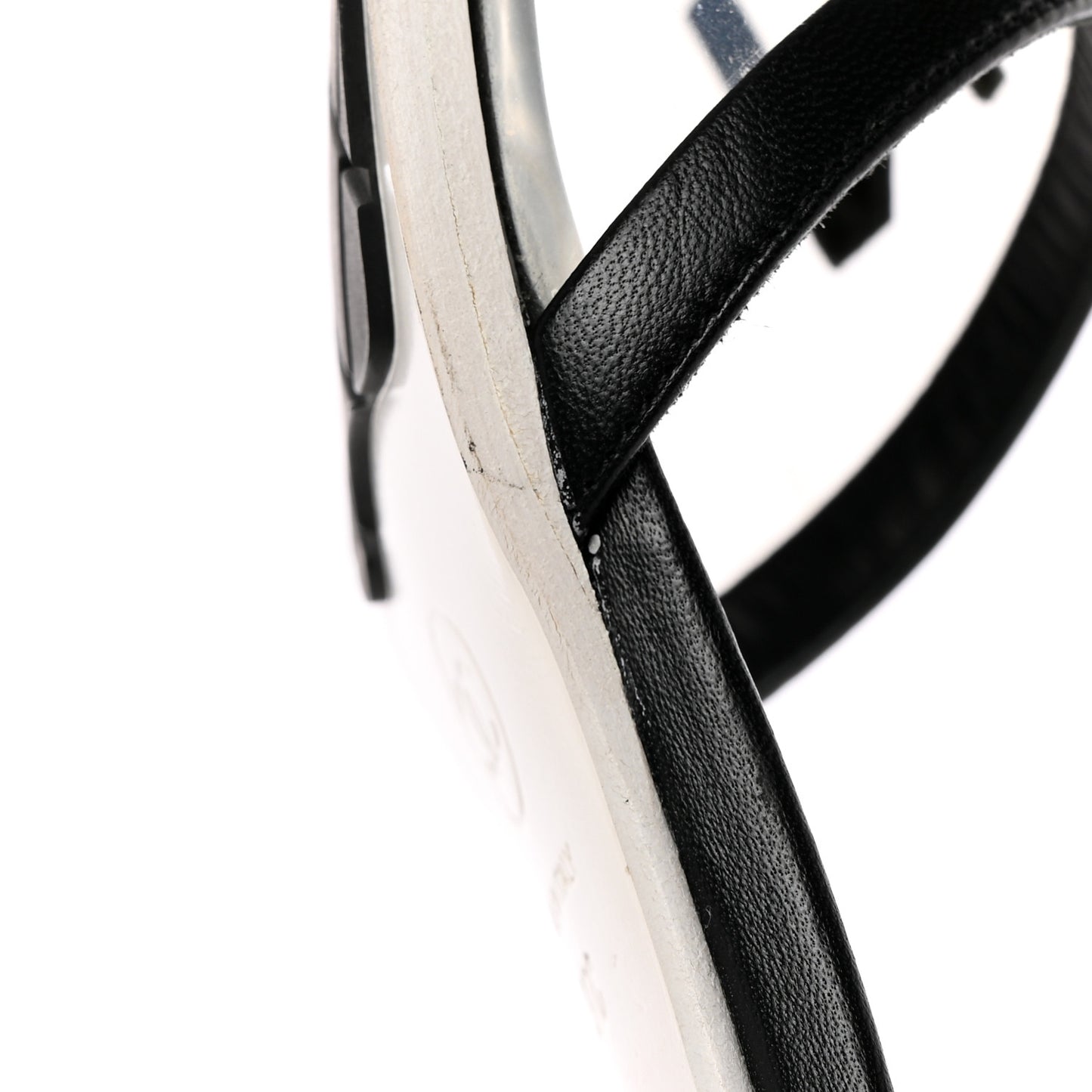 PVC Lambskin Logo Mules 37 Black