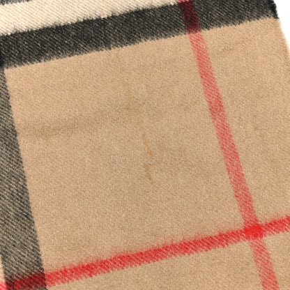 Burberry Cashmere Giant Check Fringe Scarf Archive Beige 4 of 5