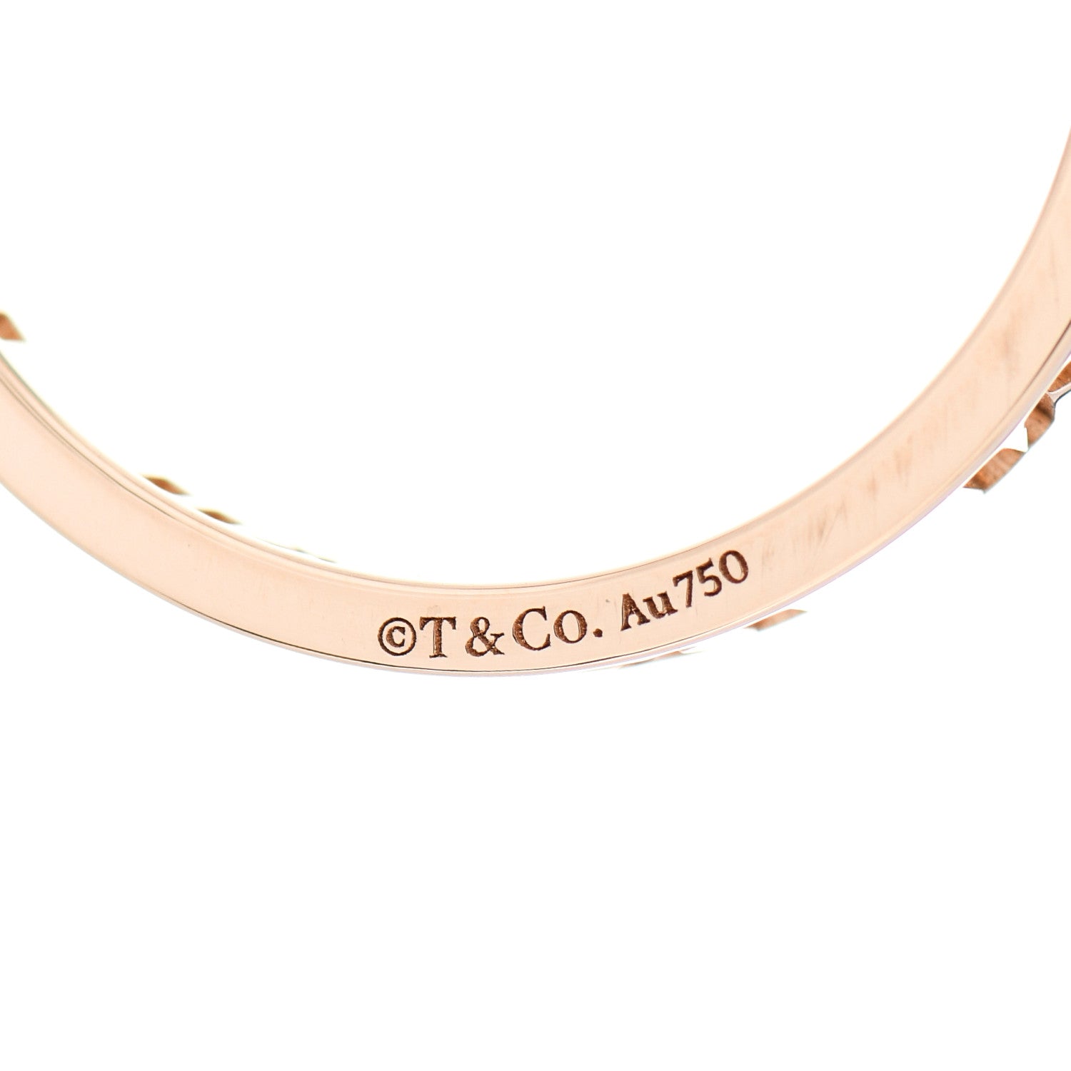 Tiffany 18K Rose Gold Diamond Atlas Pierced Ring 56 7.75 4 of 5